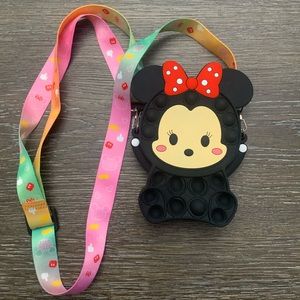 Minnie Mouse Cartoon Zipper Pop It Purse Bag